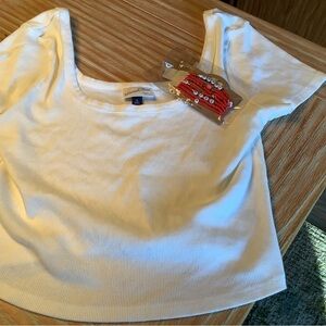 Universal Thread White Ribbed Top XL NWOT